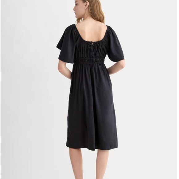 NWT Everlane Linen Flutter-Sleeve Dress - Picture 2 of 4